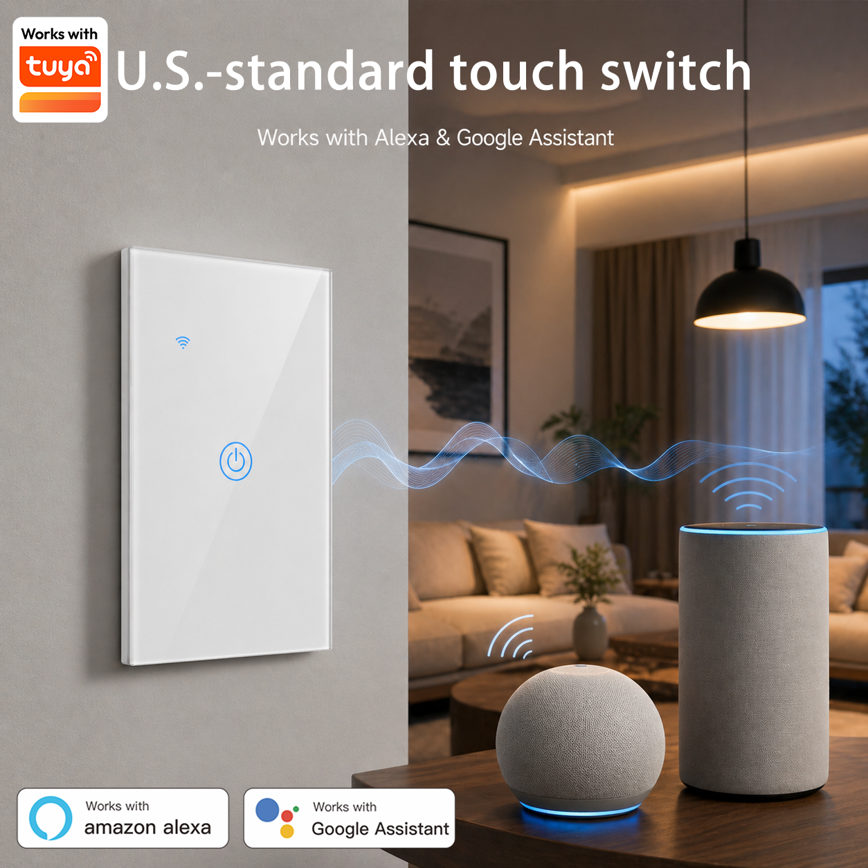 Home Automation Ideas - Tuya US Standard Touch Light Switch