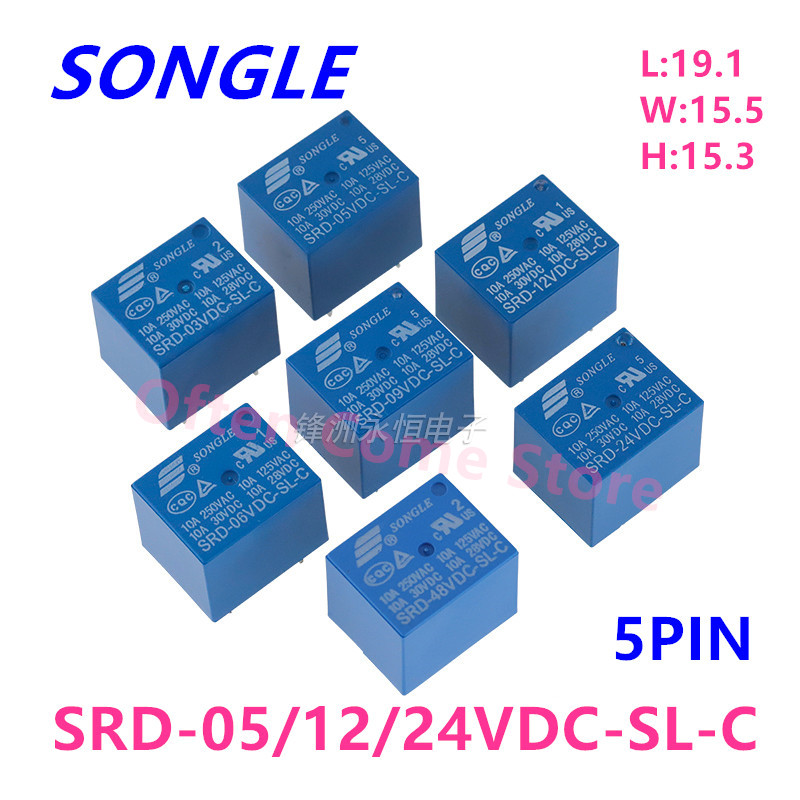 5Pcs New Relay SRD-05VDC-SL-C  – Shelly Relay Module Bewertung und Preis
