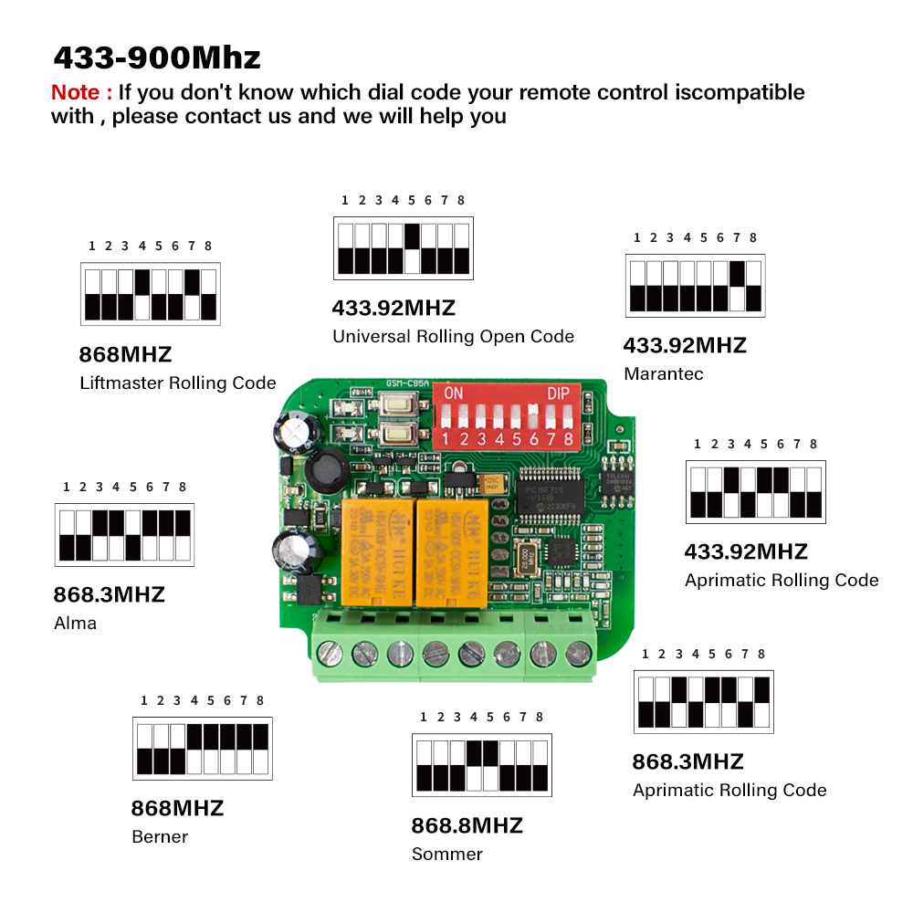 1-10pcs Universal Garage Recei – 433Mhz Receiver Module Bewertung und Preis