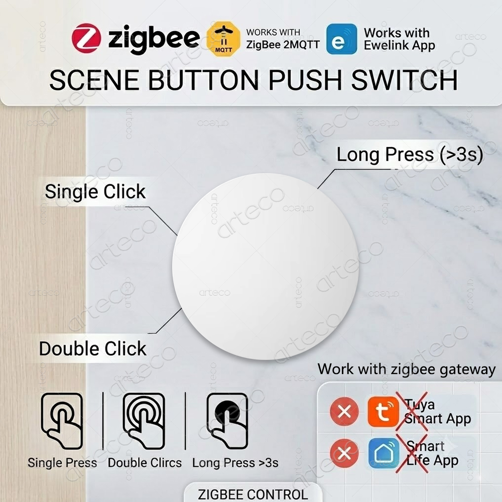 Zigbee Button Scene Switch Wir – Home Automation Ideas Bewertung und Preis